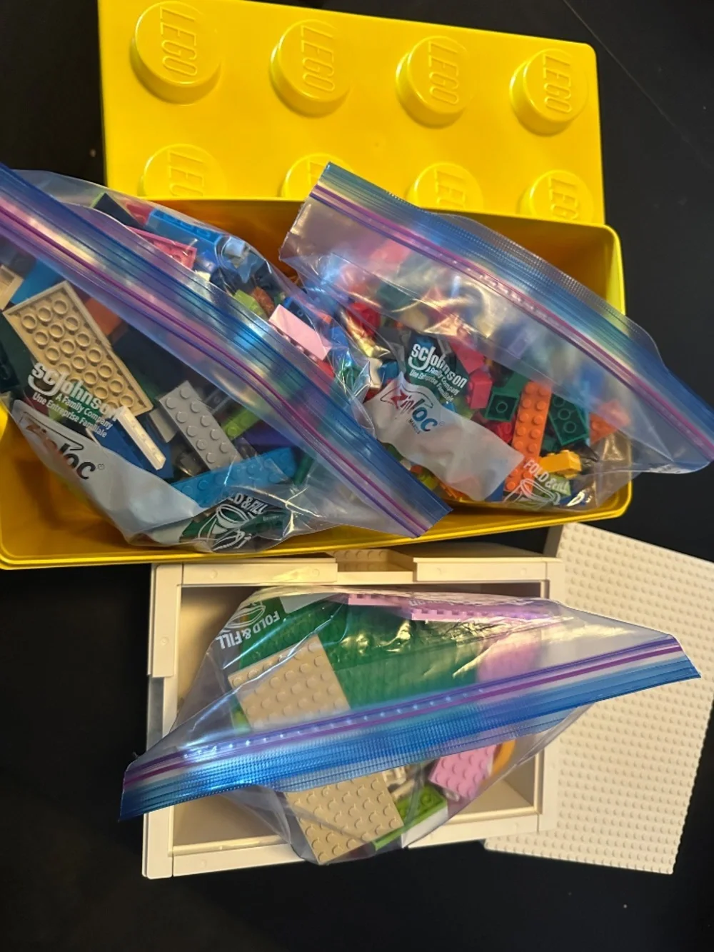5 lb+ Huge Mixed LEGO Lot 2 Storage Boxes Thousands of Bricks Friends Pieces
